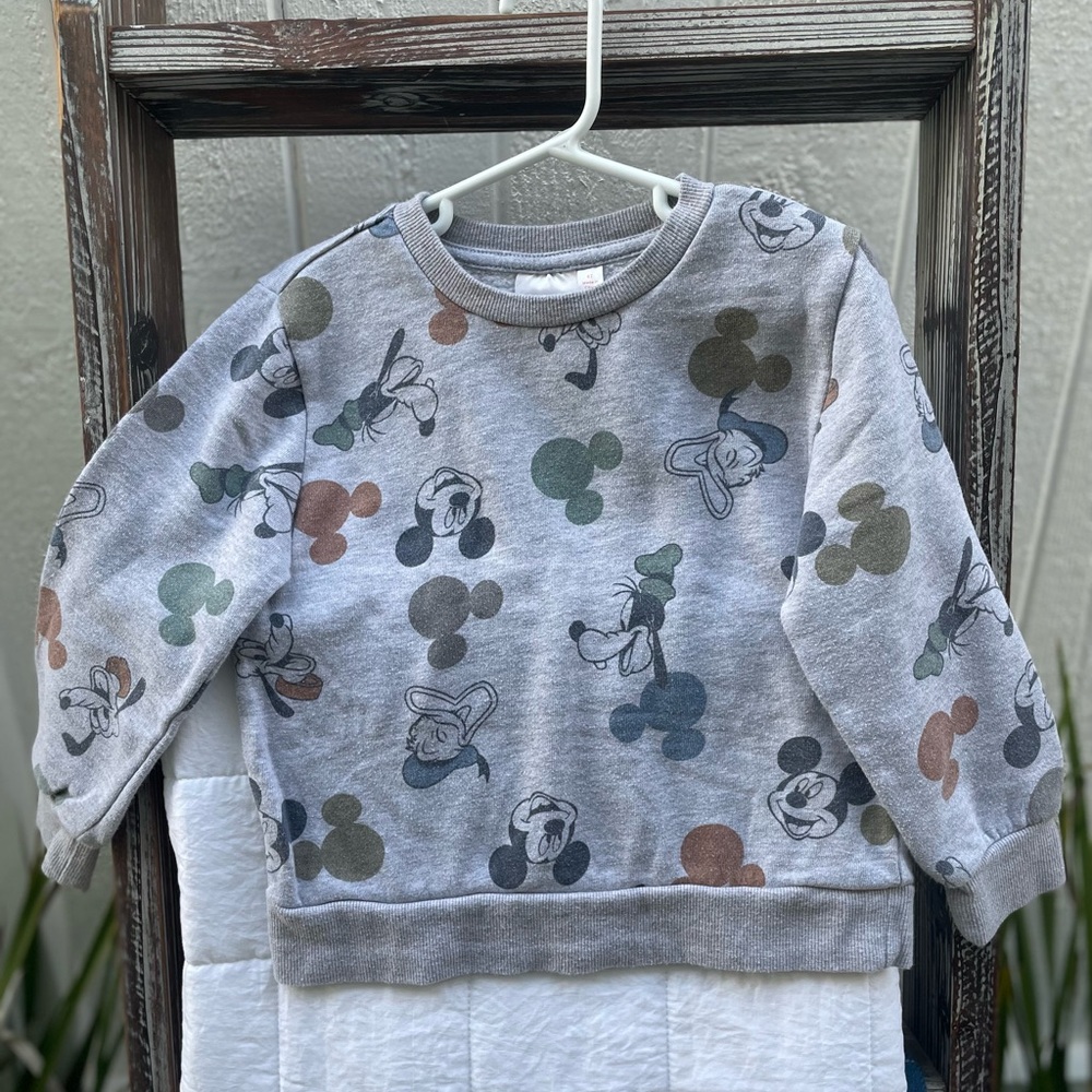 Disney Kids Gray Character Sweatshirt